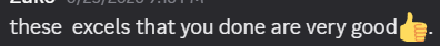 Client feedback on work quality